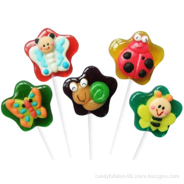 Creative Fruit Flavor bug shaped  lollipop Candy